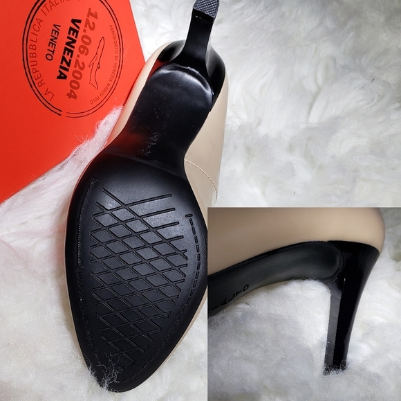 NEW Rialto White Mountain Coline Natural Patent Leather Hi Heels Classic Shoes - Picture 8 of 9